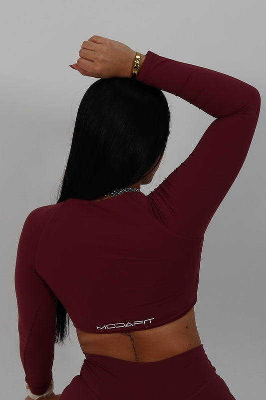 Wine Luxe Long Sleeve TOP